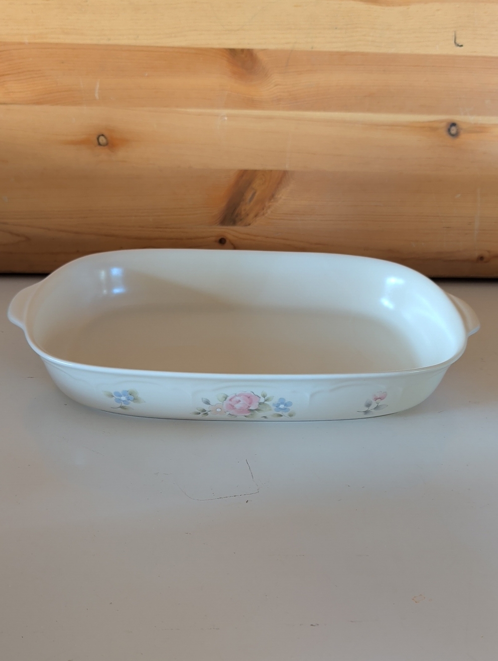 VTG. Pflaltzgraff Rectangle Tea Rose Casserole Dish. USA🌟